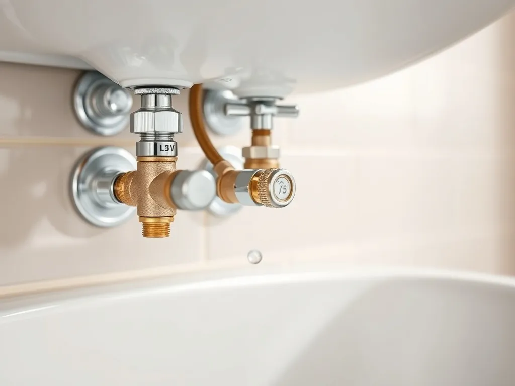 Na jakiej wysokości zawory do umywalki?